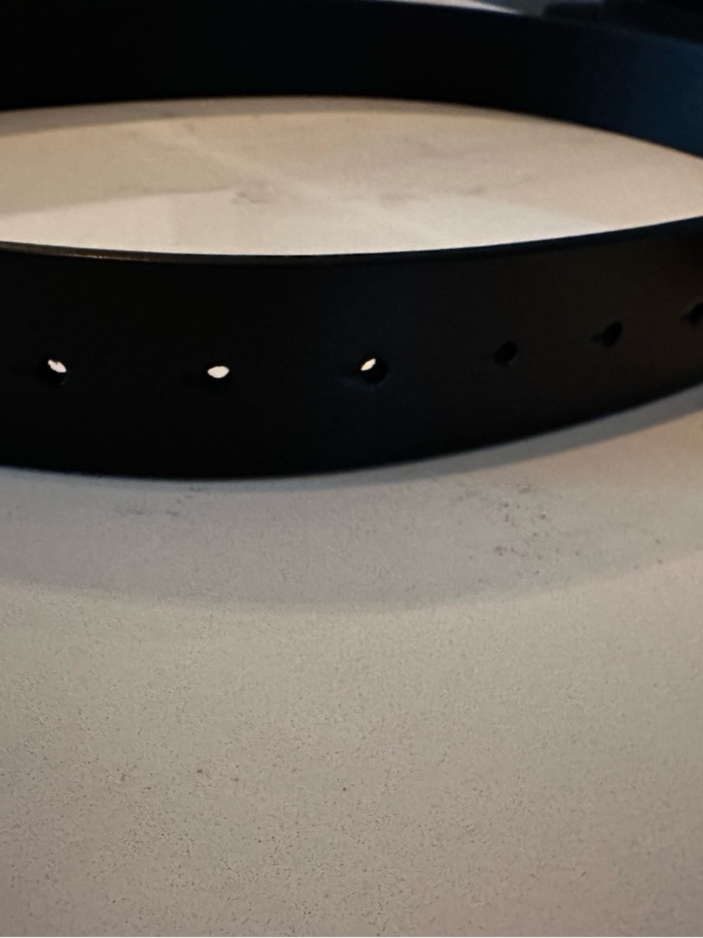 Designer Black Leather Belt with Matte Double G Snake Buckle - Picture 4 of 4